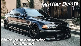 BMW E46 MUFFLER DELETE 325CI STOCK BACKFIRE [upl. by Hardie141]