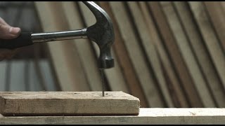 Hammering Nails Into Wood Sound Effect [upl. by Ynelram]