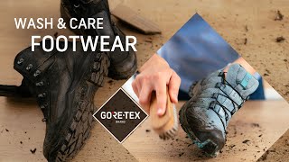 How to clean your GORETEX footwear shoes amp boots  Wash amp Care [upl. by Artnoed]