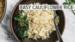 HOW TO MAKE CAULIFLOWER RICE  easy cauliflower rice recipe [upl. by Simons]