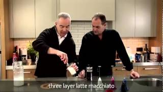 aerolatte  milk frother makes three layer caffè latte macchiato [upl. by Eseilana]