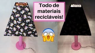 Como fazer abajur com papelão e outros materiais recicláveis  Pricity [upl. by Cerracchio]