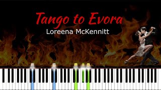 Tango to Evora  Loreena McKennitt  Piano Tutorial  Synthesia  How to play [upl. by Ahset]