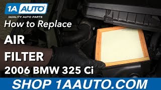 How to Replace Air Filter 0613 BMW 325Ci E46 [upl. by Ltihcox]