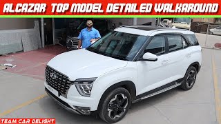 Hyundai Alcazar Top Model 2021  Walkaround Review with On Road Price  Alcazar 2021 Signature O [upl. by Sorgalim889]