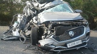 MG Hector Crash In India [upl. by Nnahgem]