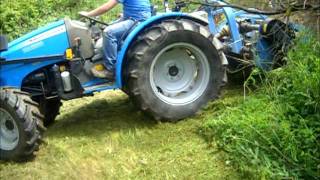 Landini Mistral 50 con trincia sicma grind 150 [upl. by Irrahs398]