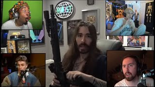 Streamers React To Moistcr1tikal Pulling Out Guns [upl. by Ainala295]