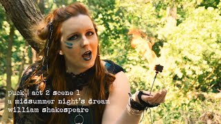 Puck  Act 2 Scene 1  A Midsummer Nights Dream  Monologue [upl. by Orton410]