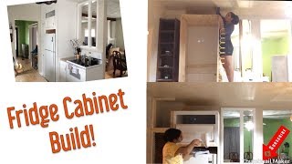 How To Build a Fridge Cabinet Enclosure  Extreme Kitchen Renovations  DIY [upl. by Savinirs]