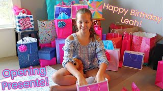 Leahs 11th Birthday Opening Presents [upl. by Hanfurd805]