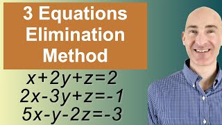 Solving Systems of 3 Equations Elimination [upl. by Welcher]