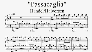 quotPassacagliaquot – HandelHalvorsen piano sheet music [upl. by Chui]