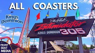 All Coasters at Kings Dominion  OnRide POVs  Front Seat Media [upl. by Lodi]