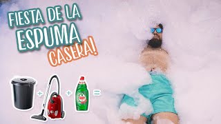 MAQUINA DE ESPUMA casera MUY FÁCIL para fiesta de la espuma [upl. by Adidnac766]