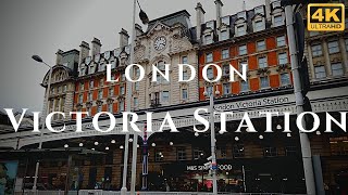 London Victoria Station Walk Through England 4K [upl. by Yenitirb]