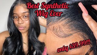 BEST Synthetic Wig EVER  Outre Melted Hairline HD Lace Front Wig Seraphine  ft Sams Beauty [upl. by Neeoma550]