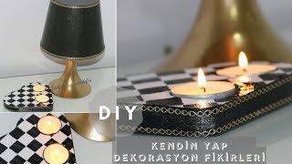 Abajur Yenileme  Beton Efekti ile Tealight Mumluk Nasıl Yapılır [upl. by Kare]