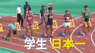 予選～決勝 男子100m 日本インカレ陸上2023 [upl. by Ydnahs]