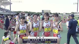 女子1部 4x400m 決勝 34040  第100回 関東インカレ陸上 2021 [upl. by Mccallum]