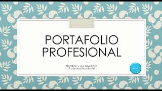 Portafolio Profesional en PowerPoint por enlaces [upl. by Yeldah617]