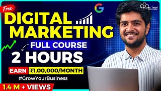 Digital Marketing Full Course for Beginners in 2 HOURS No Experience Needed  FREE [upl. by Coltson]