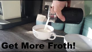 How to Get More Froth from Your Nespresso Coffee Aeroccino  Nespresso tips and help [upl. by Krysta]