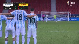 Argentina vs Colombia  Penalty kick 32 Semifinal 2021 [upl. by Hillman]