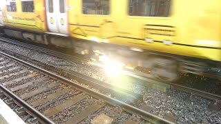 Merseyrail 507 009 making arcs at Birkdale station [upl. by Arnon]