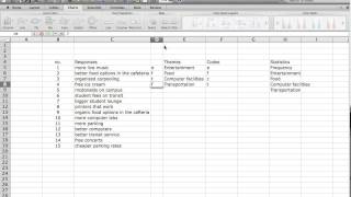 Part 1  Using Excel for Openended Question Data Analysis [upl. by Merta305]