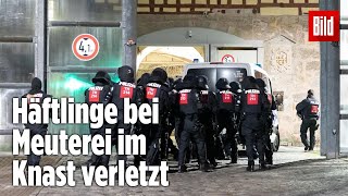 Gefängnismeuterei Polizei stürmt Knast in Thüringen  JVA Untermaßfeld [upl. by Naujej]